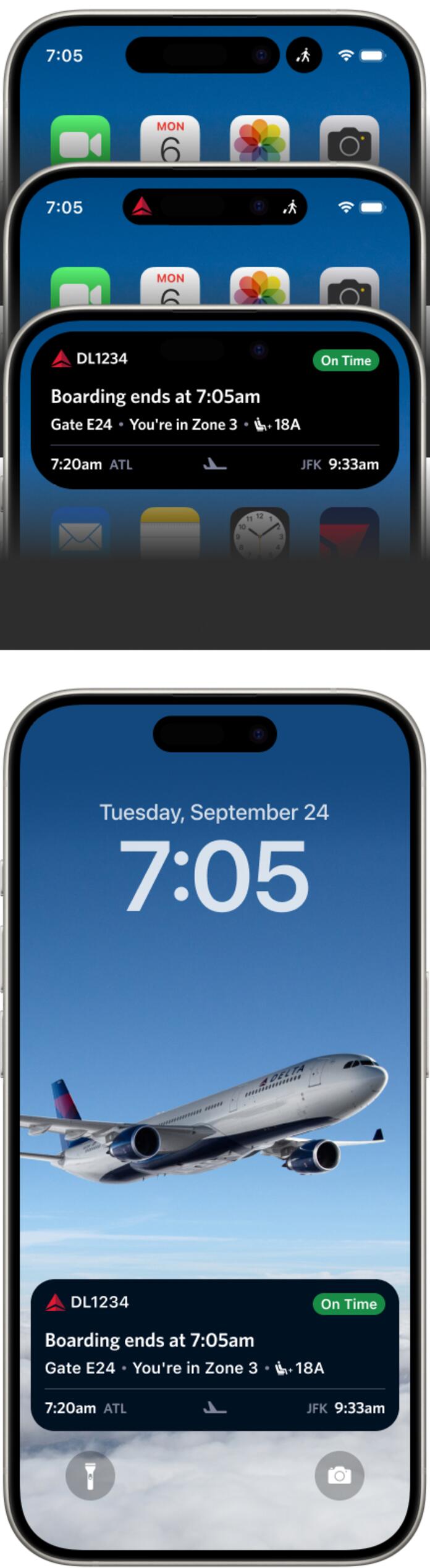 Smartphones displaying notifications on screens.