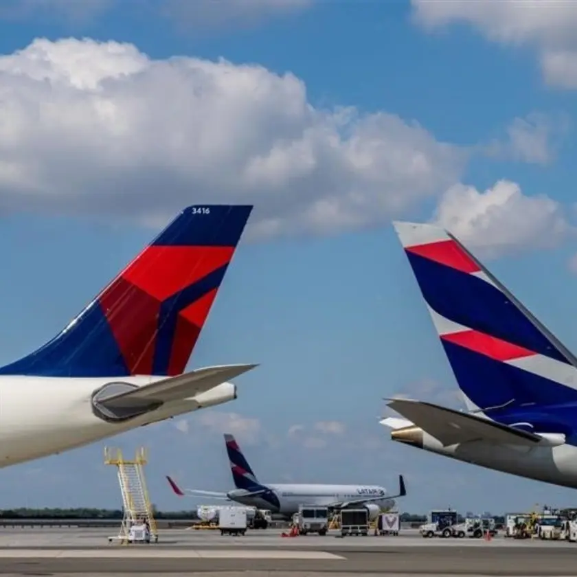 Delta and LATAM aircraft tails