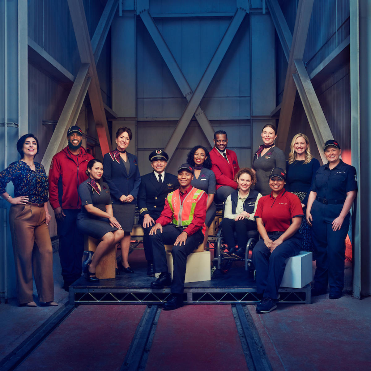 A group shot of Delta employees