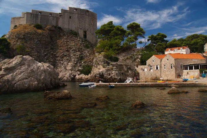 Small boat dock in Dubrovnik, Croatia