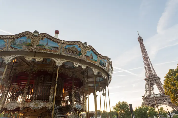 The Eiffel Tower in Paris.