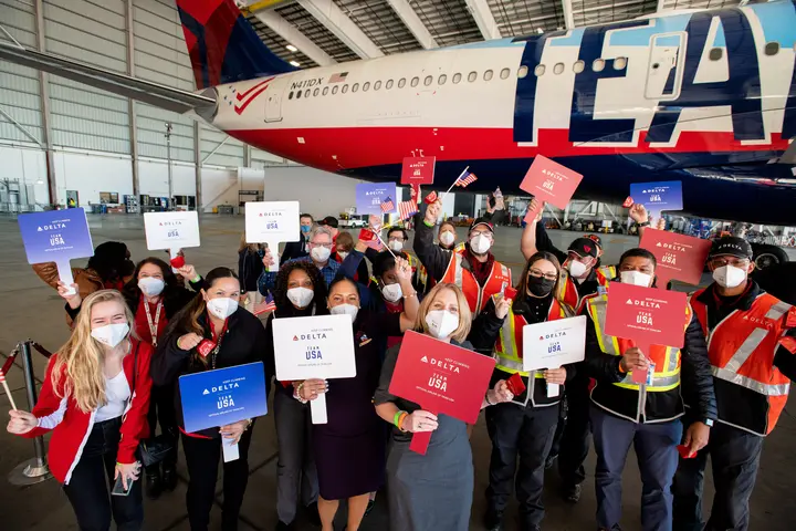 Team USA Sendoff Employees Cheering