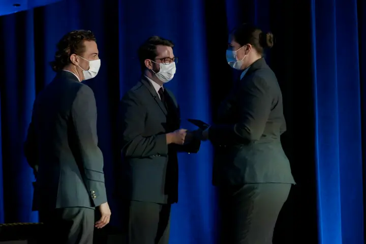 One of Delta's newest flight attendants receives her wings.