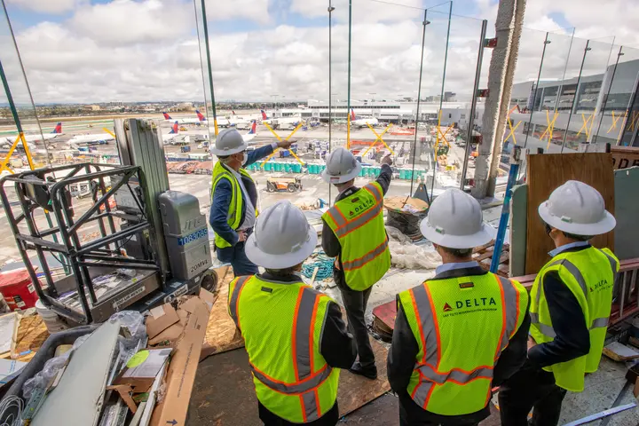 Ed Bastian takes a walkthrough of the new Delta Sky Way on March 28, 2022.