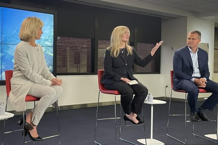 Delta executives Allison Ausband, Pam Fletcher and Dan Janki