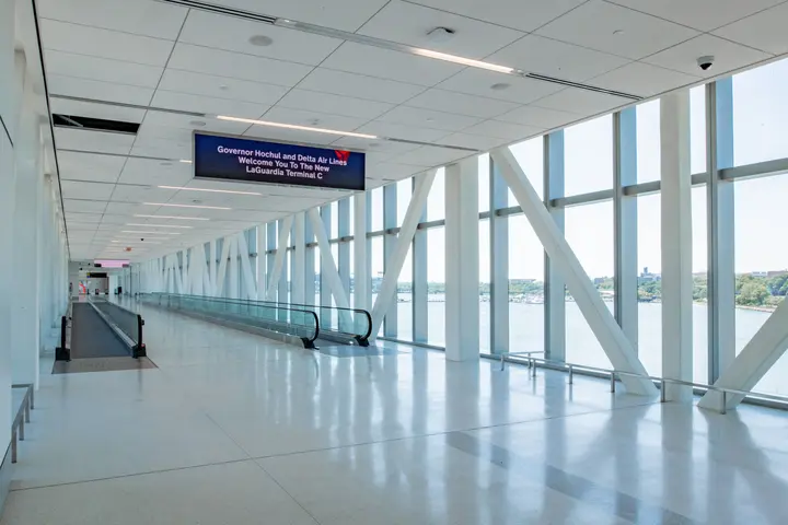 People movers at LaGuardia terminal