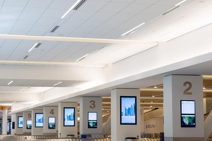 Baggage claim area at Delta's terminal at LaGuardia