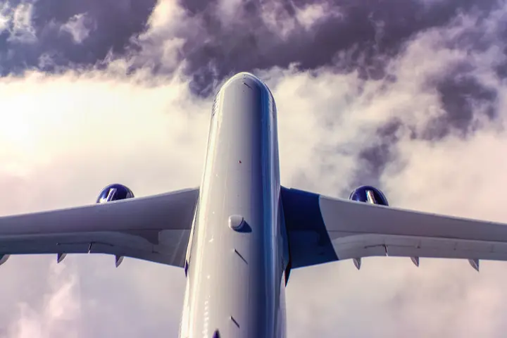 Overhead of an A330-300 in flight
