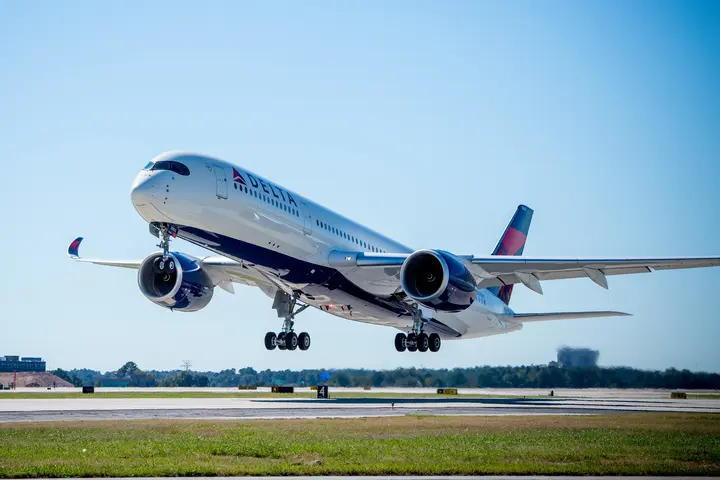 Airbus A350 on takeoff