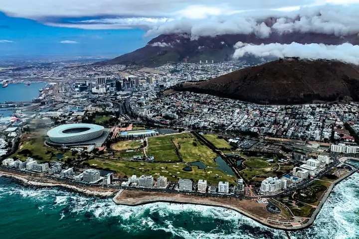 Aerial view of Cape Town, South Africa