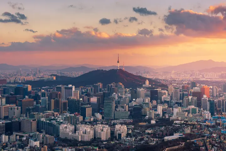 Sunset over Seoul, Korea
