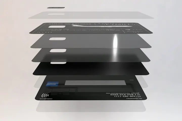Amex 747 card layers