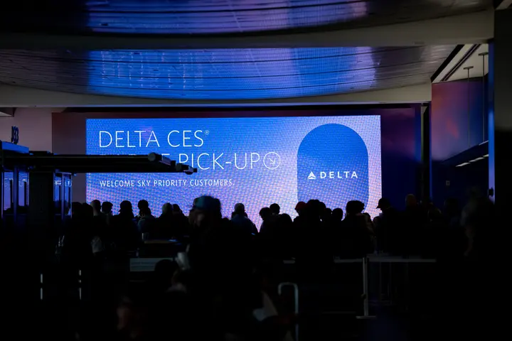 Delta Sky Priority customers were able to pick up their CES badges moments after arriving at Las Vegas' Harry Reid International Airport (LAS).