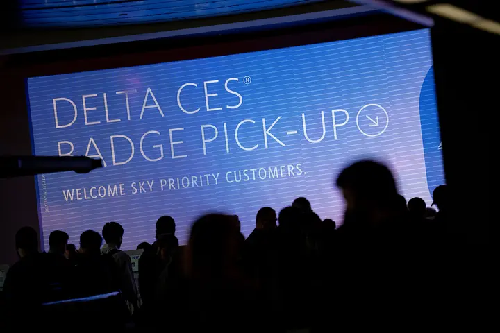 Delta Sky Priority customers were able to pick up their CES badges moments after arriving at Las Vegas' Harry Reid International Airport (LAS).
