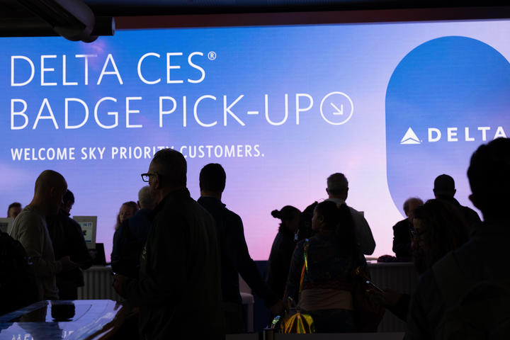 Delta Sky Priority customers were able to pick up their CES badges moments after arriving at Las Vegas' Harry Reid International Airport (LAS).