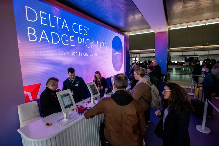 Delta Sky Priority customers were able to pick up their CES badges moments after arriving at Las Vegas' Harry Reid International Airport (LAS).