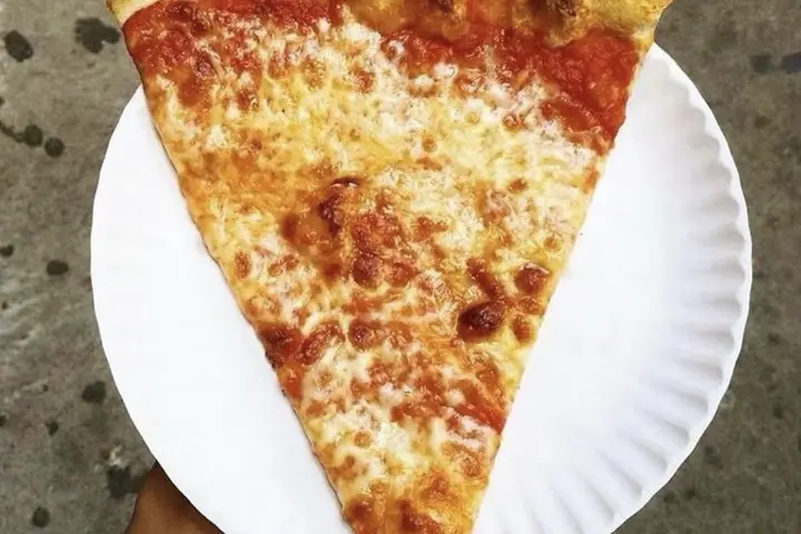 An authentic slice of NYC pizza.