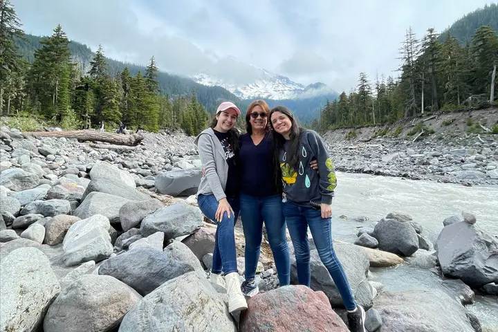 Delta employee Amneris Molina-Nunez with her family in Seattle.