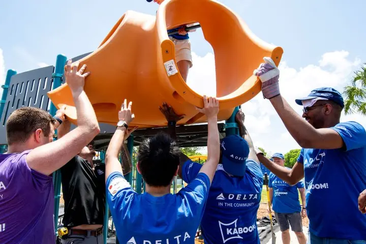 Delta and KABOOM! have partnered with local organizations in Miami to unveil a kid-designed, community-built playground as part of the airline’s commitment to giving back where its employees live, work and serve. 