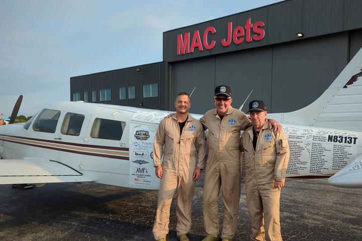 Delta pilots Barry Behnfeldt and Aaron Wilson, along with Thomas Tweedy, who owns a certified FAA 145 repair station and was in the Navy with Barry, attempted a Guinness World Record for flying through 48 states in 48 hours.