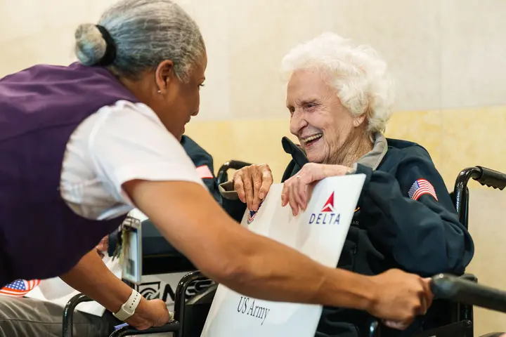 Lt2 Betty Rosevear is among the more than 40 WWII veterans being flown to Normandy, France for the 79th annual commemoration of the 1944 D-Day invasion.  