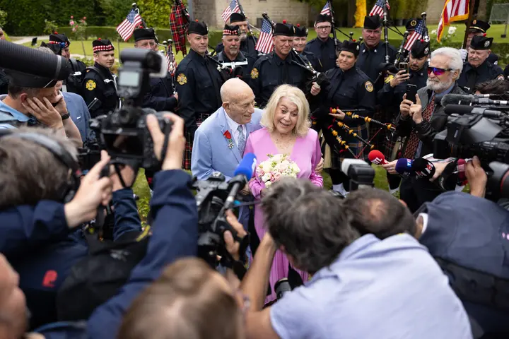 On June 8, WWII Veterans were welcomed to Utah Beach by the Mayor of Saint Marie du Mont., and members of the Delta family had the honor of attending the wedding of 100-year-old WWII Veteran Harold Terens and his now-wife, 96-year-old Jeanne Swerlin.