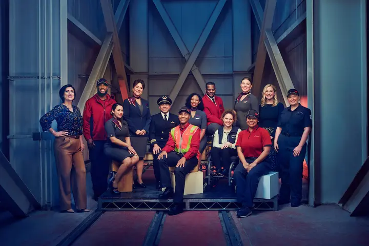 A group shot of Delta employees