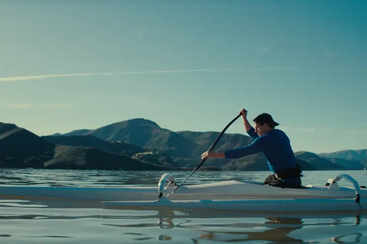 A still from the "Going Somewhere" spot in Delta's campaigns for Paris 2024.