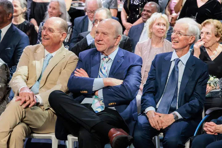 Former Delta CEOs Ron Allen, Leo Mullin and Richard Anderson attend the Delta Centennial Gala.