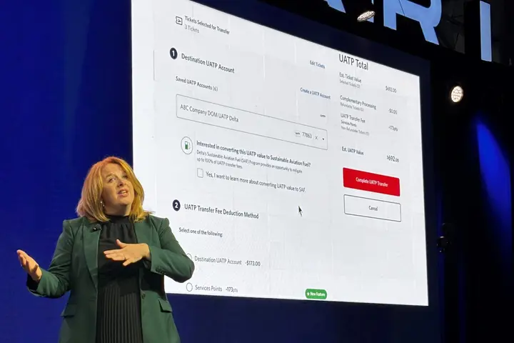woman giving a presentation