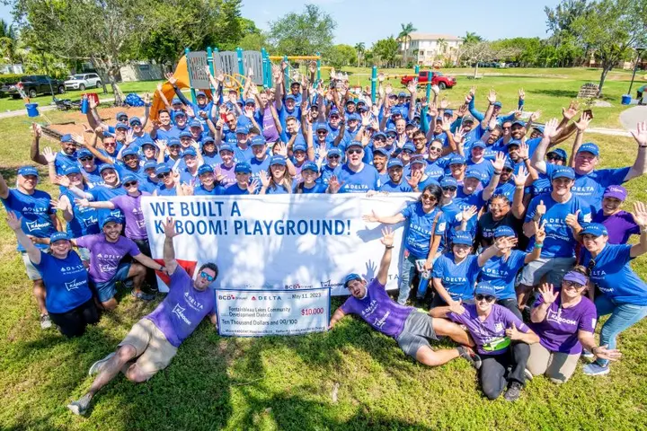 ​On Thursday, May 11 in the Las Sevillas neighborhood, more than 100 Delta volunteers, BCD Travel and KABOOM! came together to build Delta's 36th playground, and Miami's second, since the partnership began in 2013. 