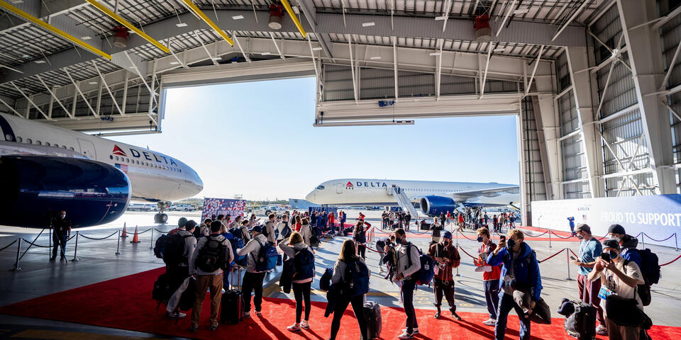 Team USA Sendoff Delta Hangar at LAX