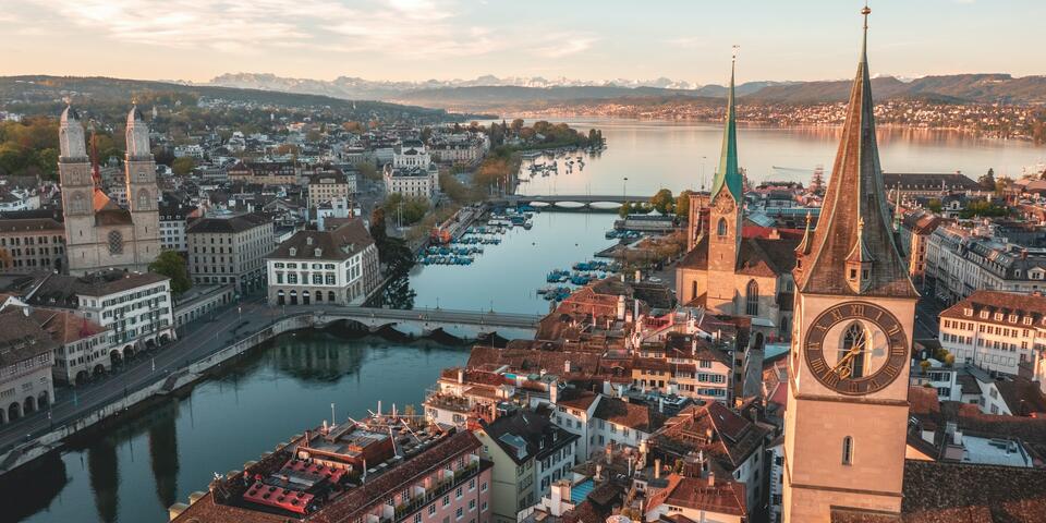 Scenic view of Zurich, Switzerland