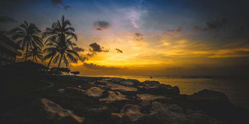 Montego Bay at sunset.