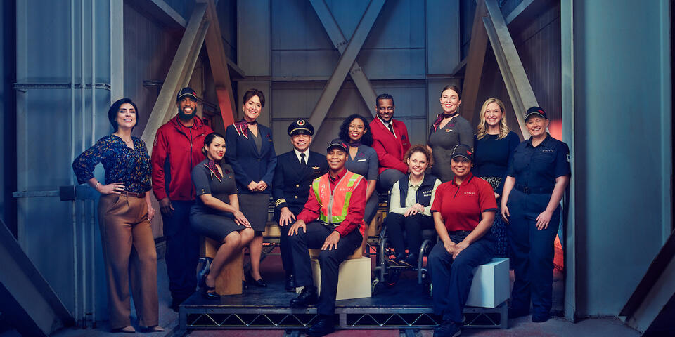 A group shot of Delta employees