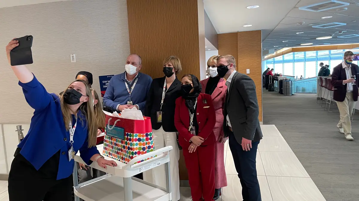 Celebrating Nadia, one of our Sky Club team members in MSP who was integral during the Afghan refugee crisis, helping translate for the evacuees, escorting them, and making sure they were taken care of all around.