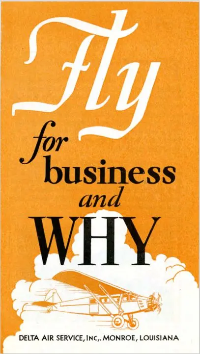 Delta Air Service Announcement from 1929