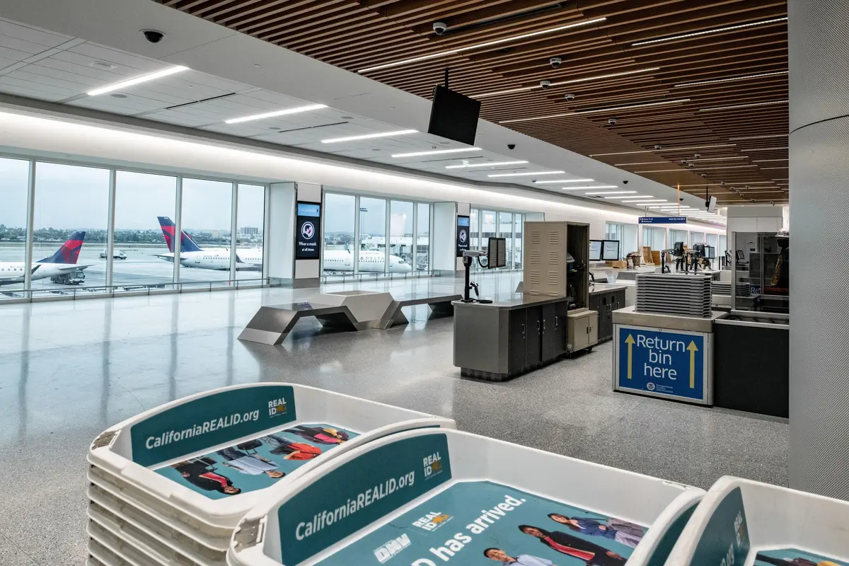 Screening area at Delta's new LAX terminal
