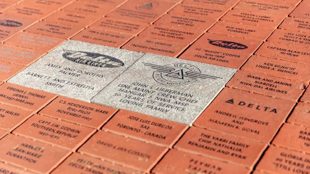 Commemorative bricks at Delta Flight Museum 