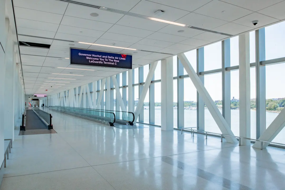 People movers at LaGuardia terminal