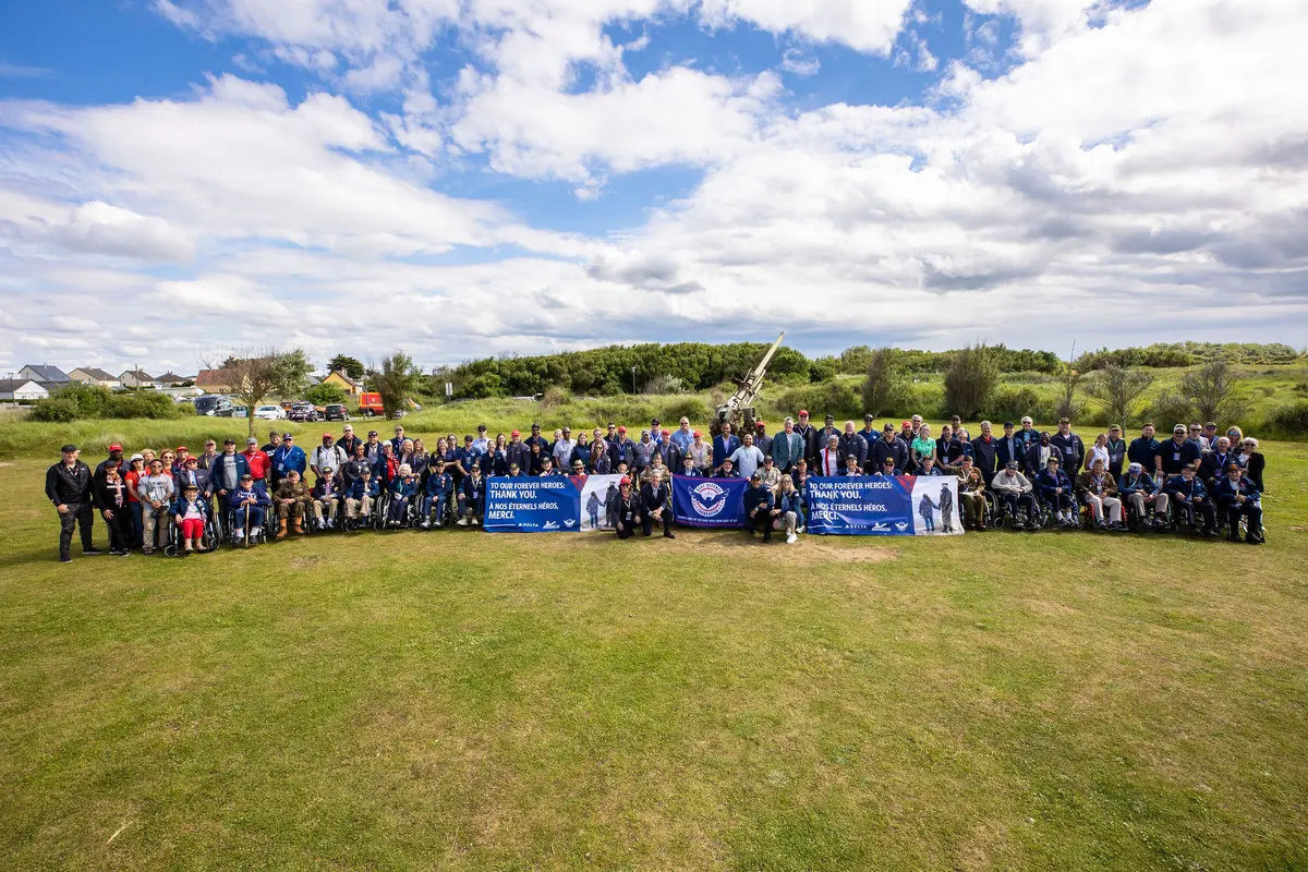 Delta, Michelin and the Best Defense Foundation with the World War II veterans at Utah Beach.