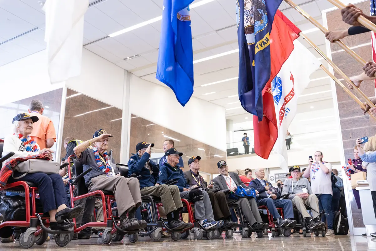 U.S. veterans of World War II touched down Thursday in Normandy, France, as part of the upcoming 78th anniversary of the D-Day landings.