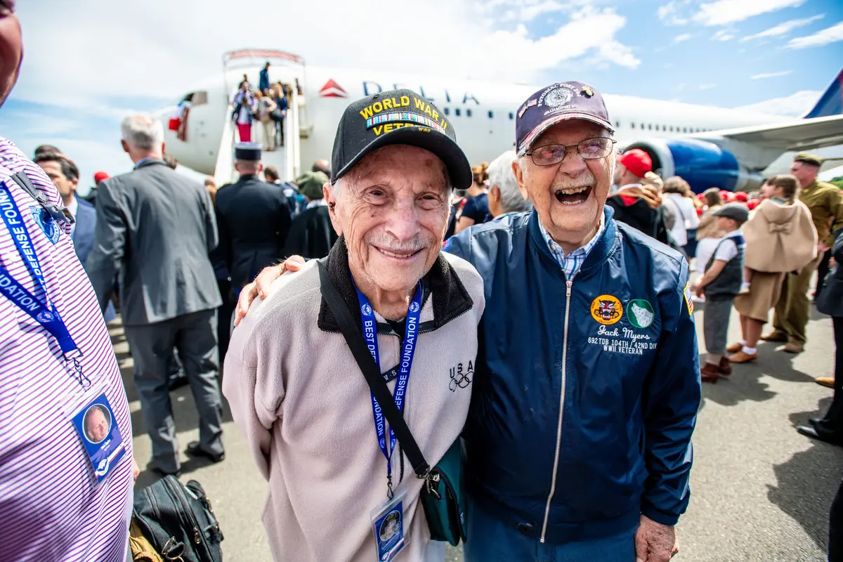 U.S. veterans of World War II touched down Thursday in Normandy, France, as part of the upcoming 78th anniversary of the D-Day landings.