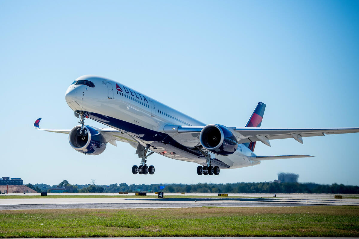 Airbus A350 on takeoff