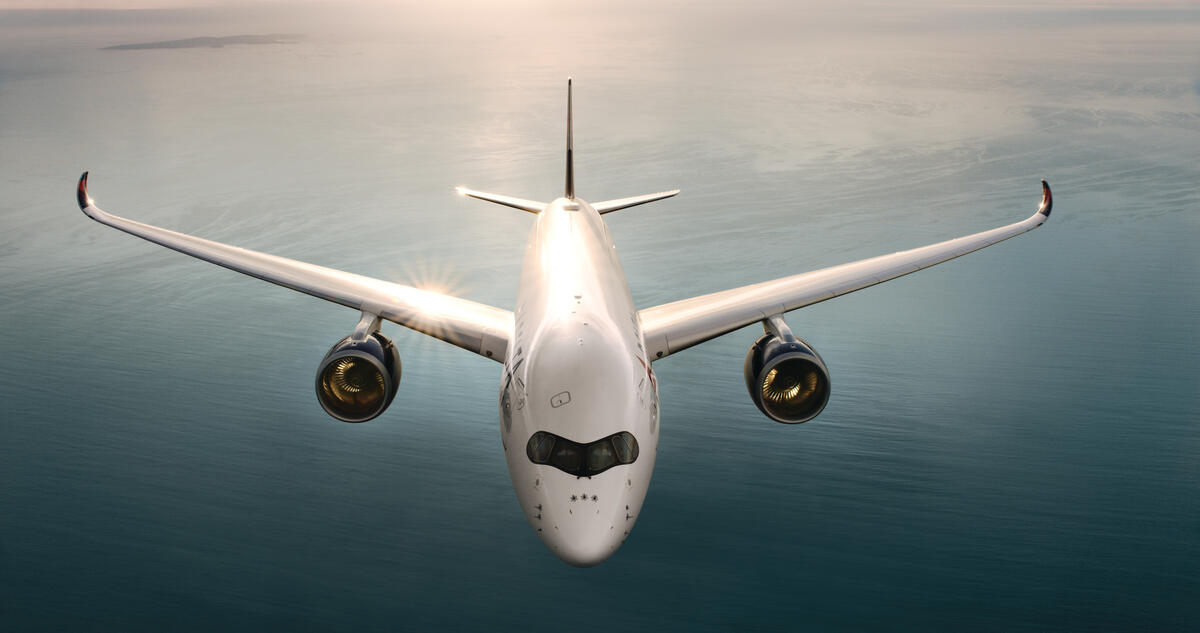 Airbus A350 from above