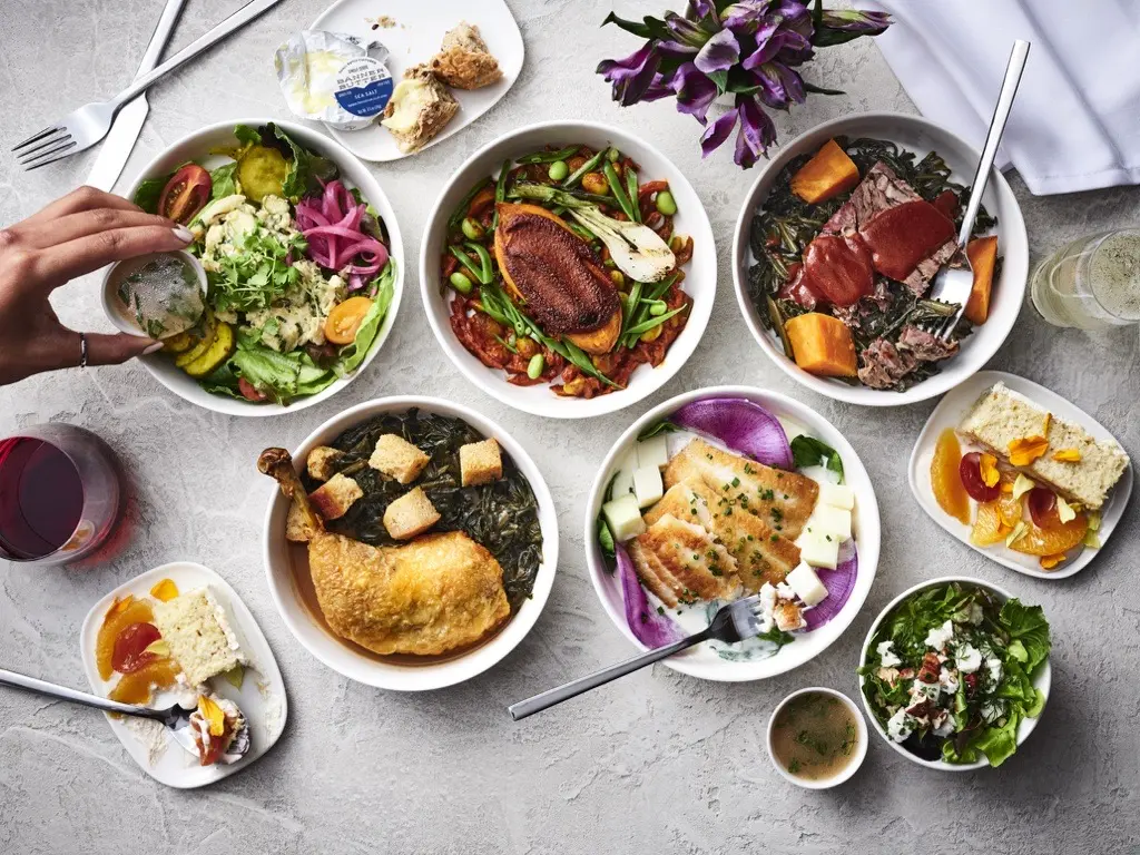 Overview of the meal selections created by Chef Mashama Bailey