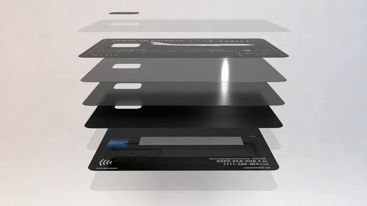 Amex 747 card layers