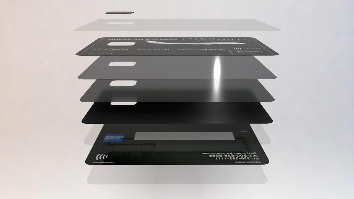 Amex 747 card layers