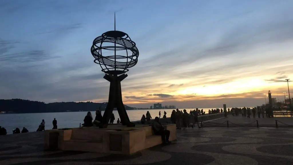 The area near the Monument of the Discoveries along the River Tagus. 