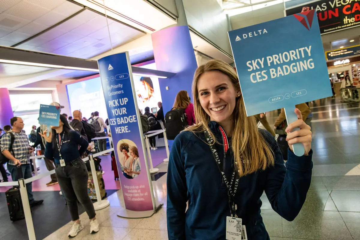 Delta Sky Priority customers were able to pick up their CES badges moments after arriving at Las Vegas' Harry Reid International Airport (LAS).